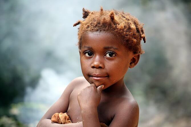 things to do in Central African Republic, baby child from the Ba'Ka Community